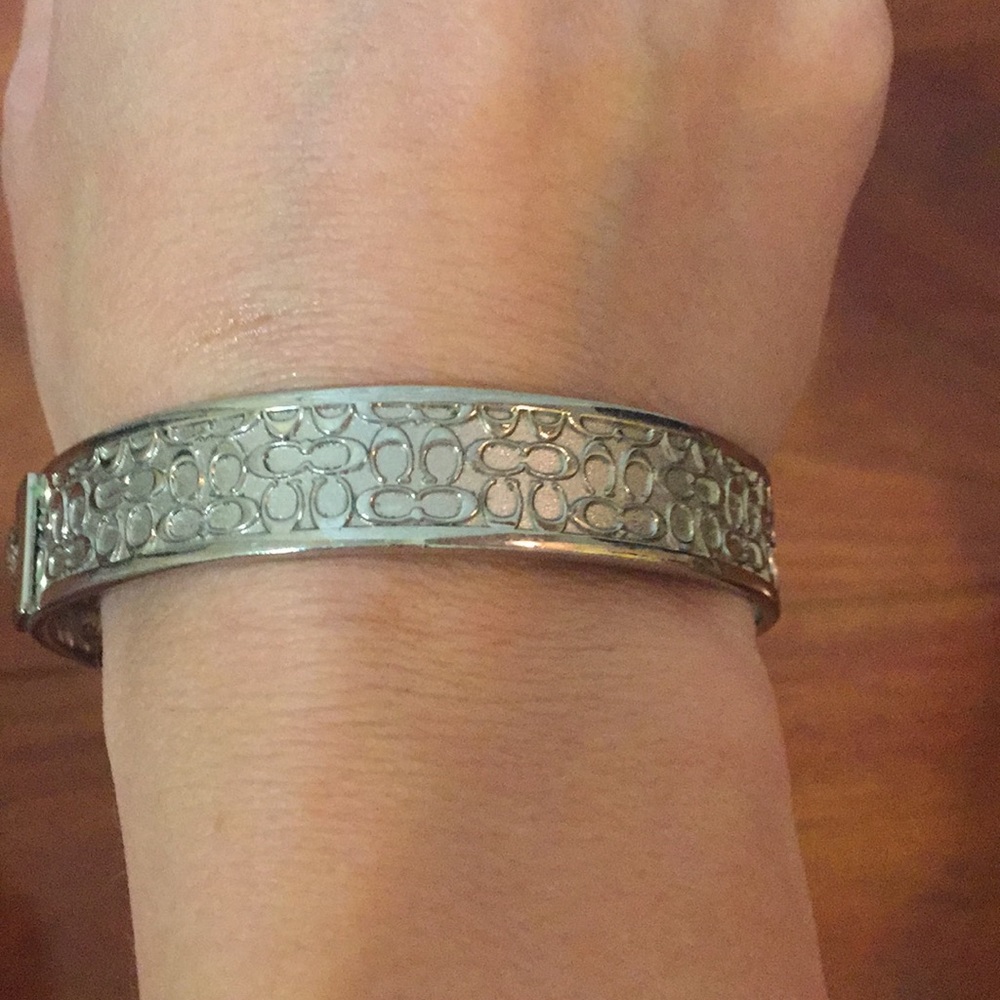 Coach sterling silver bangle